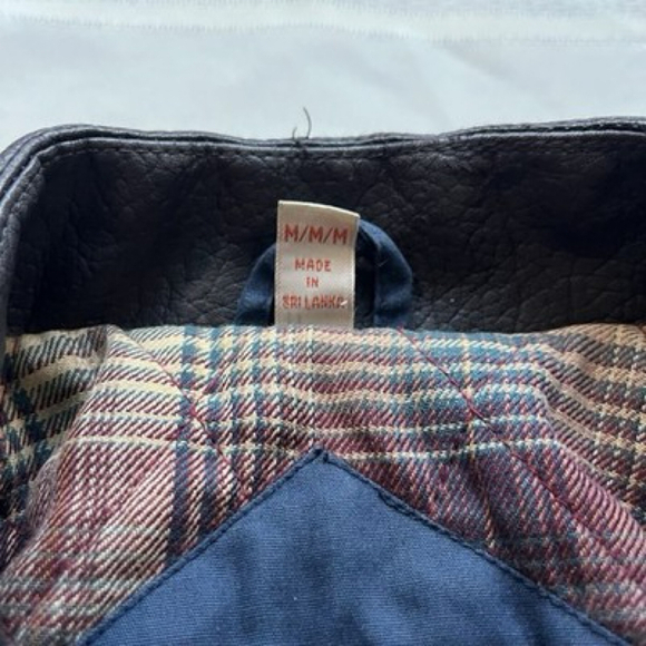 Vintage 90s Outbrook Barn Chore Denim Coat Outdoors Plaid Lined Workwear Medium - Picture 6 of 12